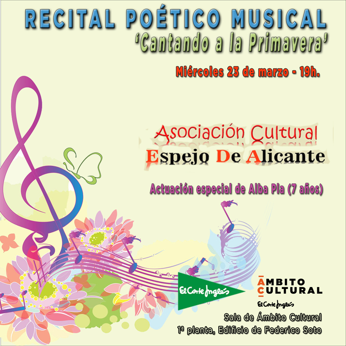 Imagen del evento RECITAL POÉTICO MUSICAL ¨CANTANDO A LA PRIMAVERA¨